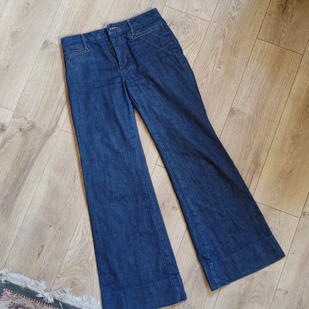 Womens Vintage Wide Leg Mid Rise Joes Jeans